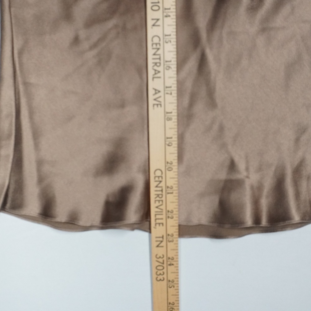 Y2K John Galliano Bronze Satin V-Neck Babydoll Cowl Back Blouse France NWT 38 - Picture 10 of 14